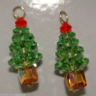 LG Swarovski Christmas Tree INTERCHANGEABLE Earring Charms CHOICE of YG or SS