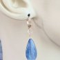 12x24mm Blue Kyanite INTERCHANGEABLE Earring Charms YG or SS