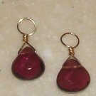 Plum Crystal INTERCHANGEABLE Earring Jacket Charms YG