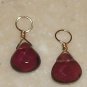 Plum Crystal INTERCHANGEABLE Earring Jacket Charms YG