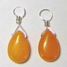 Orange INTERCHANGEABLE Earring Jacket Charms Silver