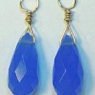 Blue 8x16 QTZ INTERCHANGEABLE Earring Jacket Charms YG