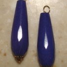 XL Blue Jade INTERCHANGEABLE Earring Charms YG or SS