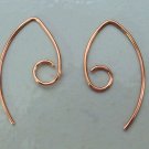 Fancy 35mm INTERCHANGEABLE Earring Wires Rose Gold Copper