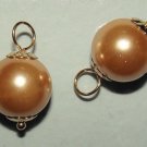 Champagne Pearl INTERCHANGEABLE Earring Charms YG or SS