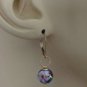 10mm Blue Cloisonne INTERCHANGEABLE Earring Hooplet Charms Solid 14K YG 1 PAIR