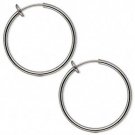 NON PIERCED 25mm HOOPS Gunmetal Black Perfect for Charms 4 Ear Nose or Lip