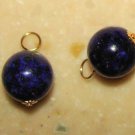 10mm Lapis INTERCHANGEABLE Earring Charms YG or SS