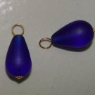 DK Blue Sea Glass INTERCHANGEABLE Earring Charms YG SS