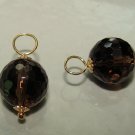 Smoky Quartz INTERCHANGEABLE Earring Charms YG or SS