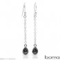 44mm Chain Hematite INTERCHANGEABLE Earring Wires and Charms Sterling Silver