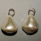 Large Nugget Style Off White Pearl INTERCHANGEABLE Earring Charms YG or SS