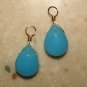 SM-MD Blue Qtz INTERCHANGEABLE Earring Charms YG or SS