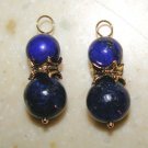 Fancy DBL Lapis INTERCHANGEABLE Earring Charms YG or SS
