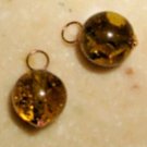 10m Green Amber INTERCHANGEABLE Earring Charms YG or SS