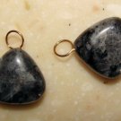 BLK Labradorite INTERCHANGEABLE Earring Charms YG or SS