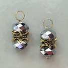 2Tone DBL Silver Crystal INTERCHANGEABLE Earring Charms
