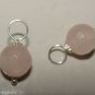 Pale Pink 8mm Faceted Rose Quartz INTERCHANGEABLE Earring Charms CHOICE YG or SS