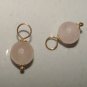 Pale Pink 8mm Faceted Rose Quartz INTERCHANGEABLE Earring Charms CHOICE YG or SS