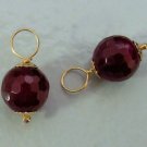 Merlot Agate INTERCHANGEABLE Earring Charms YG or SS