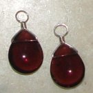 LG Plum Purple Tears INTERCHANGEABLE Earring Charms SS