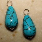 LG Turquoise Tear INTERCHANGEABLE Earring Charms YG -SS