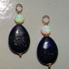 Lab Opal Lapis INTERCHANGEABLE Earring Charms YG or SS