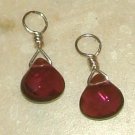 Plum Crystal INTERCHANGEABLE Earring Jacket Charms SS