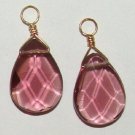 Lovely 13x18mm Plum Quartz Pendant YG