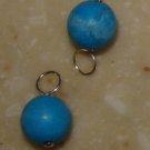 8mm Turquoise Howlite INTERCHANGEABLE Earring Charms SS