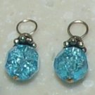 8mm Crackle Topaz INTERCHANGEABLE Earring Charms YG