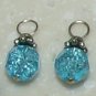8mm Crackle Topaz INTERCHANGEABLE Earring Charms YG