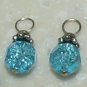 8mm Crackle Topaz INTERCHANGEABLE Earring Charms YG