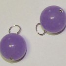 10m Violet Chalcedony INTERCHANGEABLE Earring Charms SS