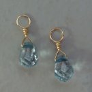 SMALL Blue Topaz INTERCHANGEABLE Earring Charms YG