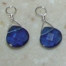 MED Blue Quartz INTERCHANGEABLE Earring Charms SS