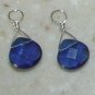 MED Blue Quartz INTERCHANGEABLE Earring Charms SS