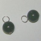8mm Olive Chalcedony INTERCHANGEABLE Earring Charms SS