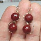 Double Ruby Jade Twist INTERCHANGEABLE Earring Charms YG