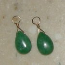 XMAS Green Chalcedony INTERCHANGEABLE Earring Charms YG