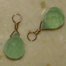 MED Light Jade INTERCHANGEABLE Earring Charms YG or SS