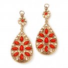 2-3/4" Dangling Coral & Ivory Colored Accents INTERCHANGEABLE Earring Charms