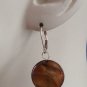 Large Light Weight 20mm Brown MOP INTERCHANGEABLE Earring Charms YG or SS