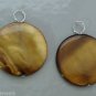 Large Light Weight 20mm Brown MOP INTERCHANGEABLE Earring Charms YG or SS