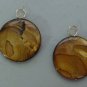 Large Light Weight 20mm Brown MOP INTERCHANGEABLE Earring Charms YG or SS