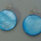Large Light Weight 20mm Turquoise MOP INTERCHANGEABLE Earring Charms YG or SS