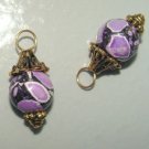 Fancy Purple Mix INTERCHANGEABLE Earring Charms YG orSS