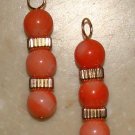 Triple Peach Coral INTERCHANGEABLE Earring Charms YG