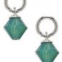 1/2" Palace Green Opal Swarovski Crystal INTERCHANGEABLE Earring Charms YG or SS