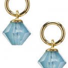 1/2" Swarovski Crystal Pacific Opal INTERCHANGEABLE Earring Charms YG  or SS